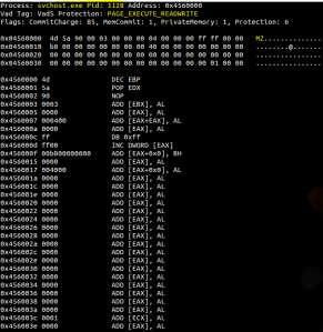 Volatility Code Injection